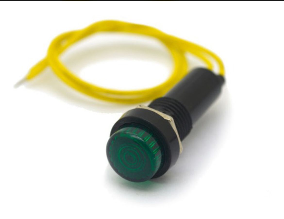 SINALEIRO OLHO DE BOI VERDE   24V KIT C/10UN - C7324
