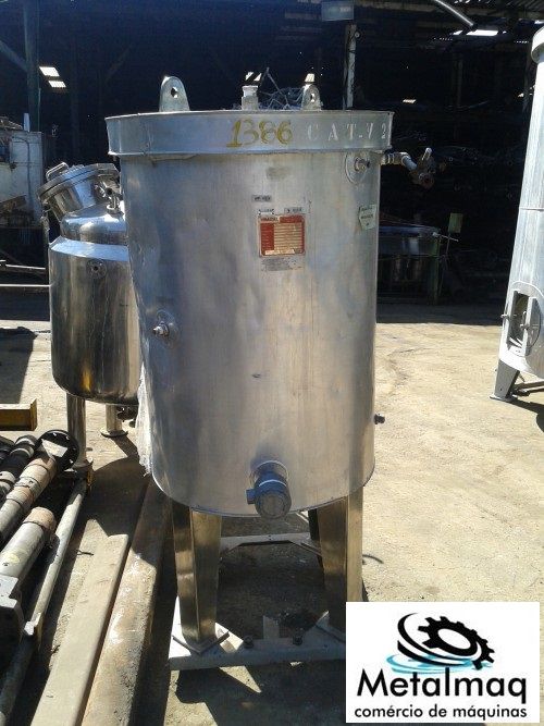 Tanque Reservatório inox 316L Encamisado 300 litros C1386